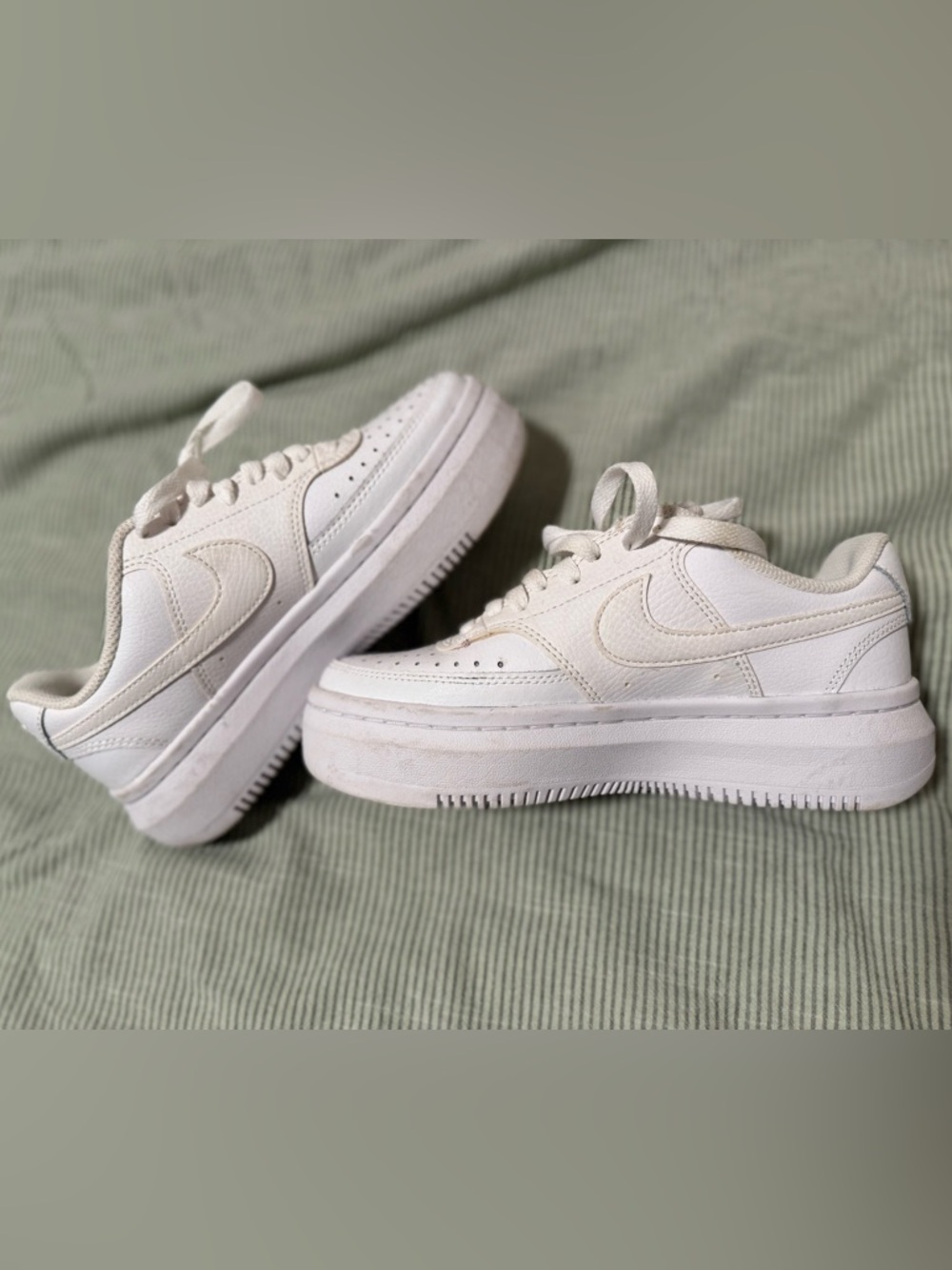 Nike Womens Court Vision Alta - Size 6 - Platform Sneakers - White